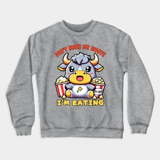 Popcorn cow with a moo Crewneck Sweatshirt